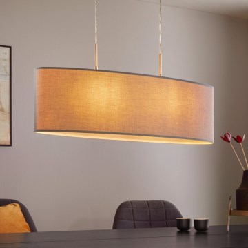 Eglo 55276 - Lustre PASTERI suspenso em cabo 2xE27/60W/230V cinzento