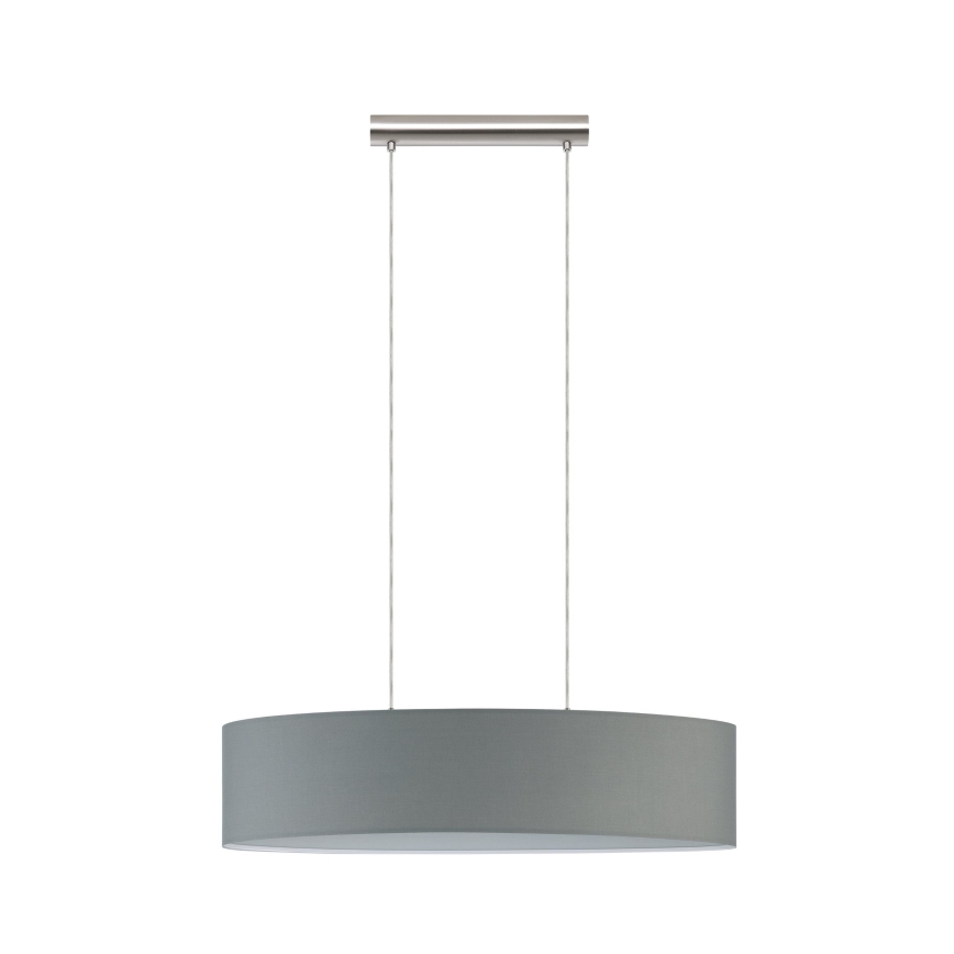 Eglo 55276 - Lustre PASTERI suspenso em cabo 2xE27/60W/230V cinzento