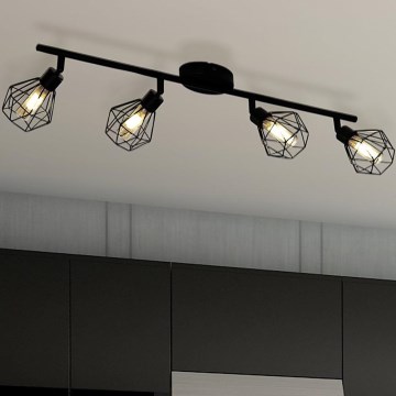 Eglo 55301 - Spot LED ZAPATA 4xG9/3W/230V preto