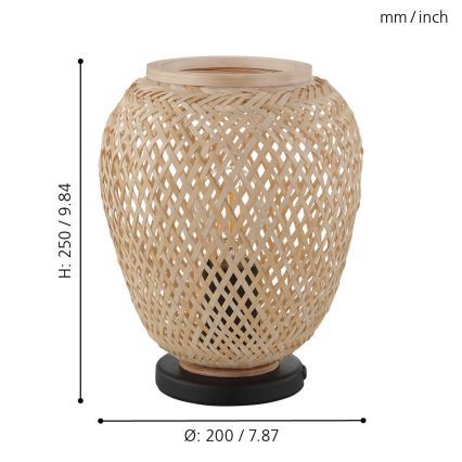 Eglo 55699 - Candeeiro de mesa DEMBLEBY 1xE27/40W/230V bege