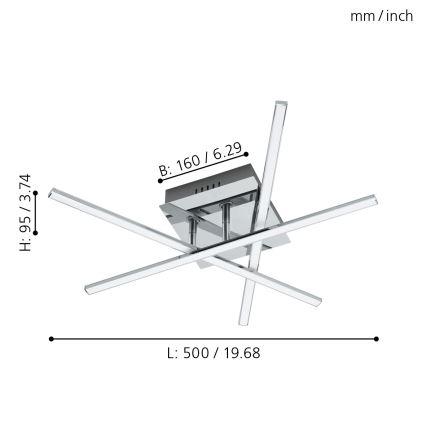 Eglo 55707 - Candeeiro de tecto LED 3xLED/3,5W/230V