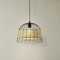 Eglo 55709 - Candeeiro suspenso ANWICK 1xE27/40W/230V vime