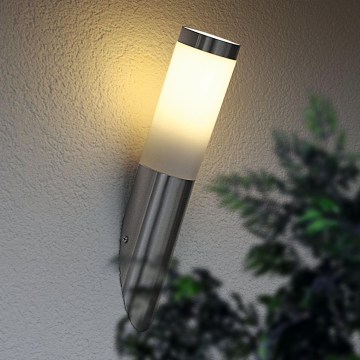 Eglo 55765 - Aplique de parede exterior LED 1xE27/10W/230V IP44 cromado mate