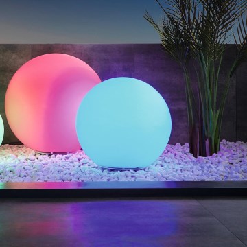 Eglo 55784 - Luminária Exterior LED RGBW MONTEROLO-C 1xE27/9W/230V IP65 diâmetro 39 cm + comando à distância