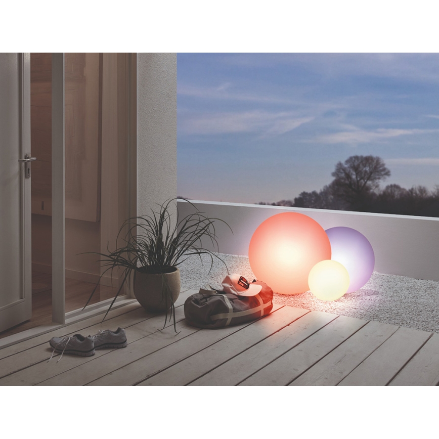 Eglo 55788 - LED RGBW Candeeiro exterior MONTEROLO-C 1xE27/9W/230V 2700-6500K IP65 diâmetro 50 cm + comando