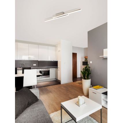 Eglo 55971 - LED RGBW dimerizável luminária de teto FRAIOLI-C LED/34W/230V 2700-6500K cromo mate + controlo remoto