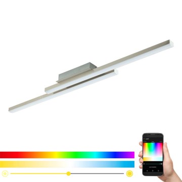 Eglo 55971 - Candeeiro de teto LED RGBW regulável FRAIOLI-Z LED/34W/230V 2700-6500K cromo mate + comando remoto