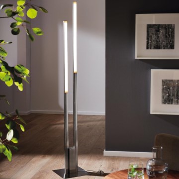 Eglo 55972 - Candeeiro de pé LED RGBW dimerizável FRAIOLI-C LED/34W/230V 2700-6500K cromado mate + comando remoto