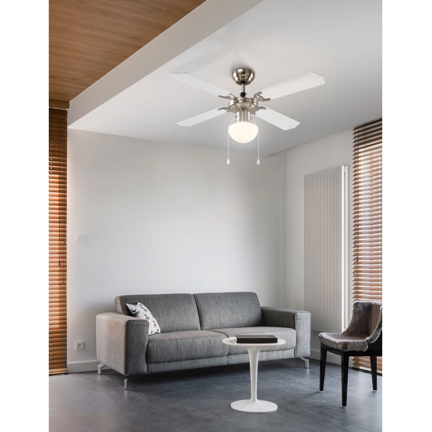 Eglo 56035 - Ventilador de teto LED 1xE27/4,9W/230V 3000K, diâmetro 106,6 cm