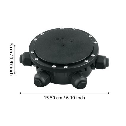 Eglo 61728 - Caixa de derivação à prova de água 6 saídas CONNECTOR BOX 230V IP68
