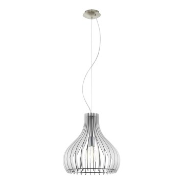 Eglo 61915 - Candeeiro suspenso TINDORI 1xE27/60W/230V diâmetro 38 cm branco