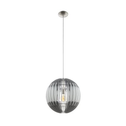 Eglo 63256 - Lustre suspenso por cabo OLMERO PRO 1xE27/60W/230V Ø 40 cm cinzento/branco