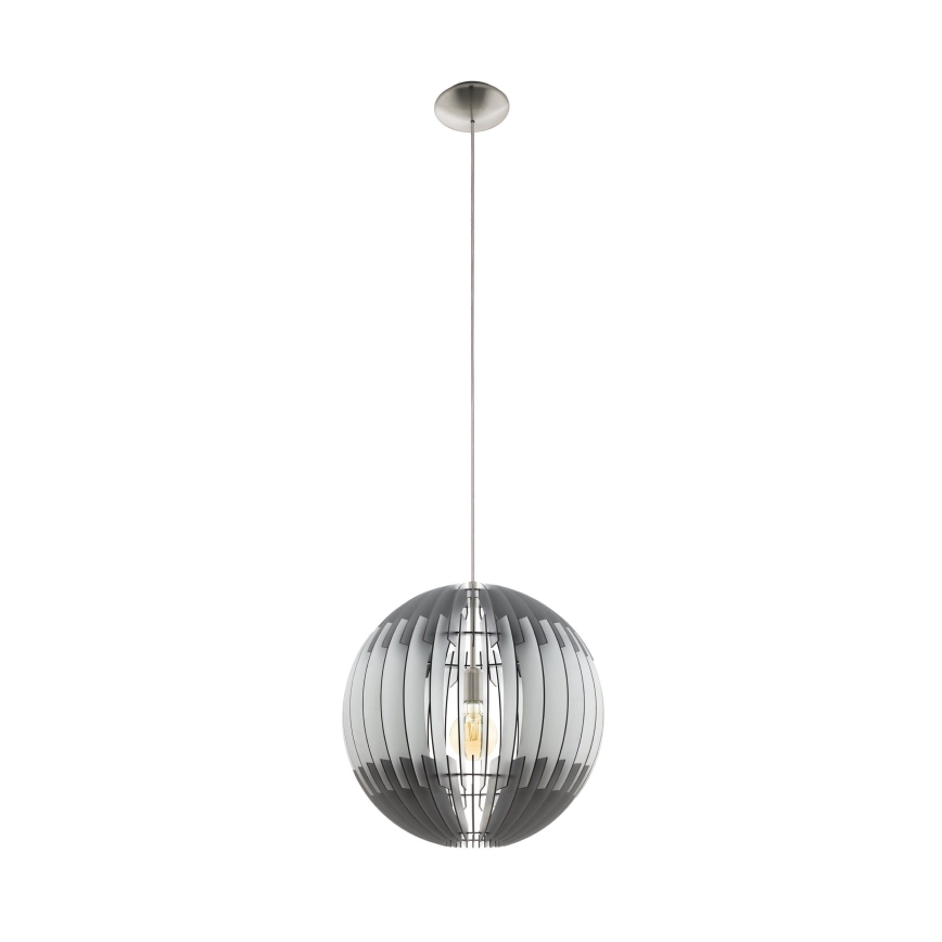Eglo 63256 - Lustre suspenso por cabo OLMERO PRO 1xE27/60W/230V Ø 40 cm cinzento/branco