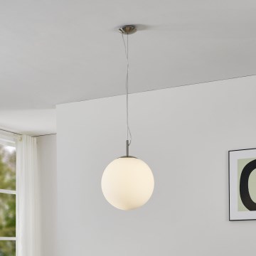 Eglo 63269 - Candeeiro suspenso em cabo PIEDALE 1xE27/60W/230V Ø 35 cm cromo fosco