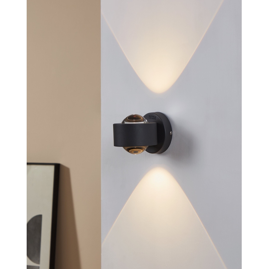 Eglo 64496 - Aplique de parede LED ONO PRO 2xLED/2,5W/230V antracite