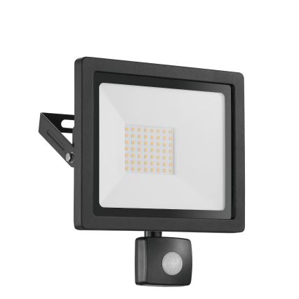 Eglo 64869 - Holofote LED com sensor FILETTI LED/10W/230V 3000K IP44 preto