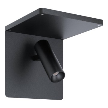 Eglo 67563 - LED Iluminação de parede com prateleira CIGLIE LED/8,1W/230V preto