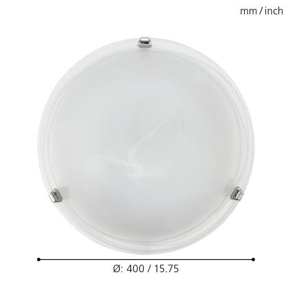 Eglo - Candeeiro de teto 2xE27/25W/230V em vidro de alabastro