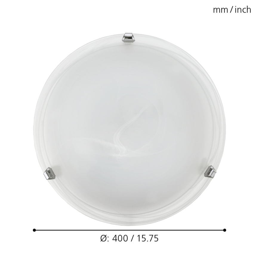 Eglo - Candeeiro de teto 2xE27/25W/230V em vidro de alabastro