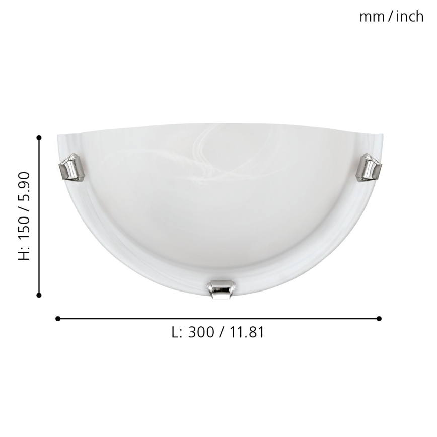 Eglo - Iluminação de parede 1xE27/60W/230V