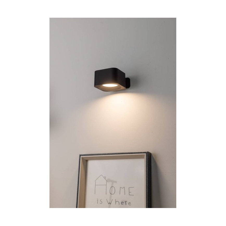 Eglo - Aplique de parede LED tátil, recarregável e dimerizável LED/5W/5V 2700/4000/6500K 2000 mAh preto