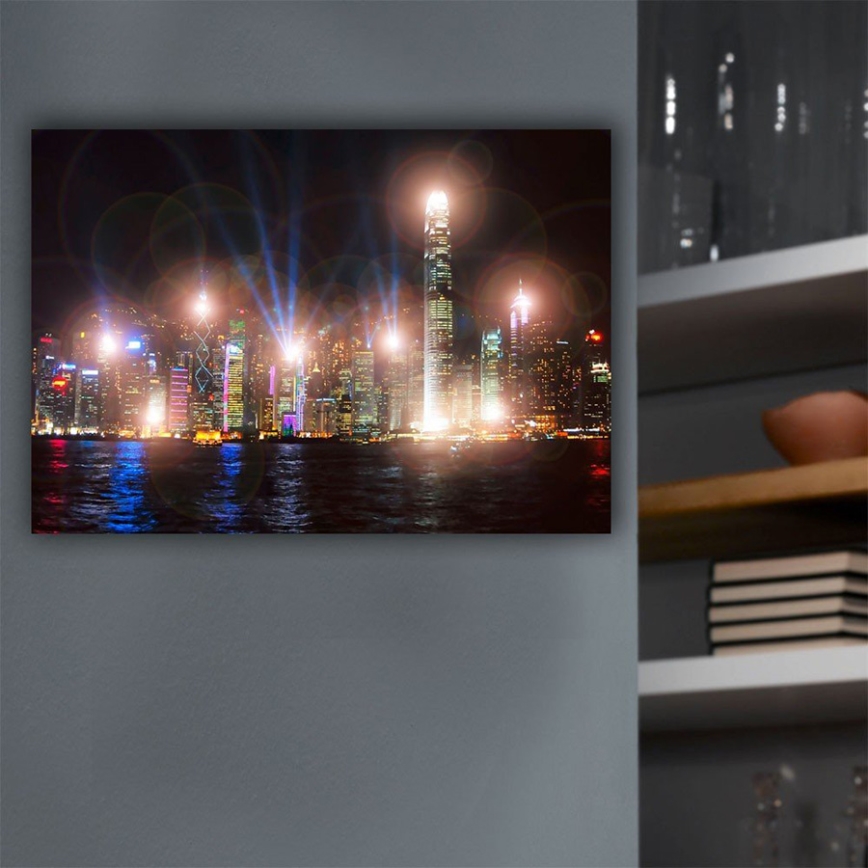 Eglo 75035 - Imagem decorativa LED SKYLINE 9xLED/0.02W