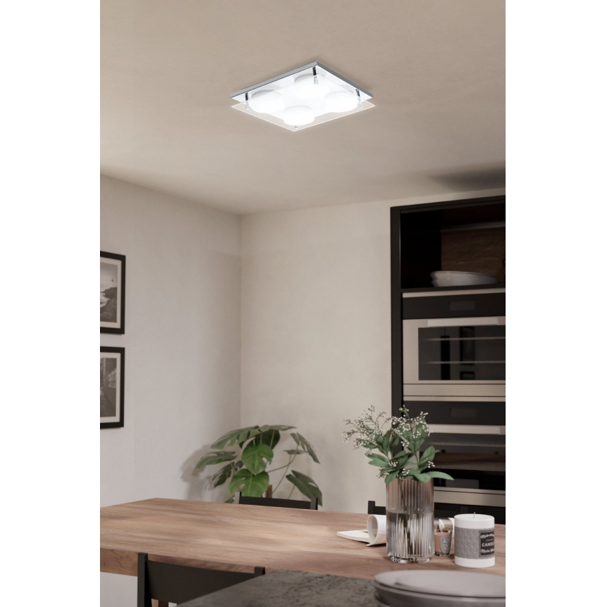 Eglo 75329 - Luminária de Teto LED ABIOLA 4xLED/6W/230V, cromo brilhante