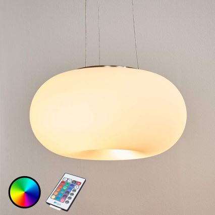 Eglo 75354 - Candeeiro LED RGB com regulação OPTICA-C 2xE27/7,5W/230V diâmetro 35 cm