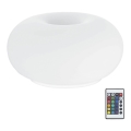 Eglo 75355 - Lâmpada de mesa LED RGB regulável OPTICA-C 2xE27/7,5W/230V diâmetro 28 cm + comando à distância