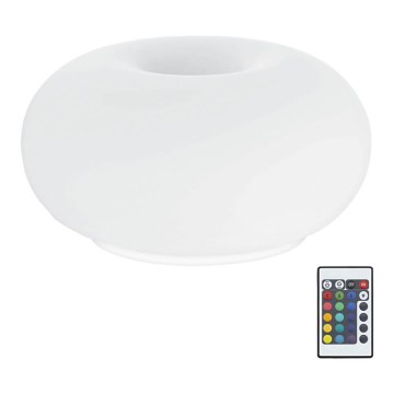 Eglo 75355 - Lâmpada de mesa LED RGB regulável OPTICA-C 2xE27/7,5W/230V diâmetro 28 cm + comando à distância