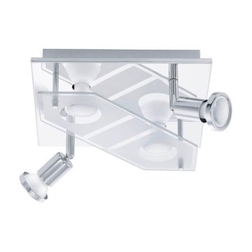 Eglo 75379 - Luminária de embutir LED RGBW dimável CABO-C 4xGU10/4W/230V com comando à distância