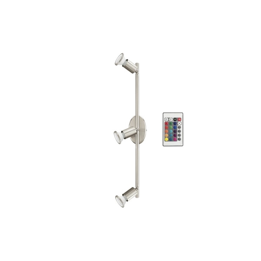 Eglo 75385 - Foco LED RGB BUZZ-C 3xGU10/4W/230V + comando