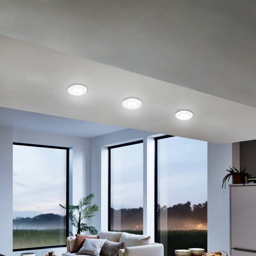 Eglo 75763 - CONJUNTO 3x Focos de encastrar LED ZUJAR LED/3,4W/230V branco