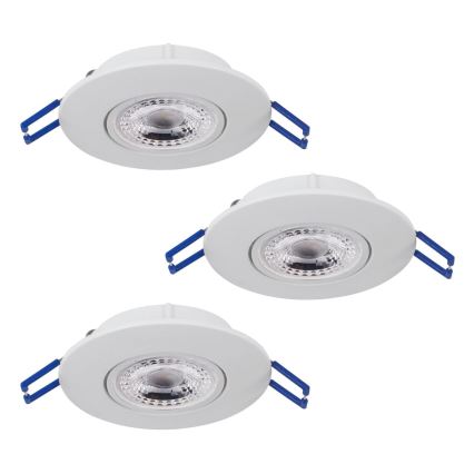 Eglo 75763 - CONJUNTO 3x Focos de encastrar LED ZUJAR LED/3,4W/230V branco