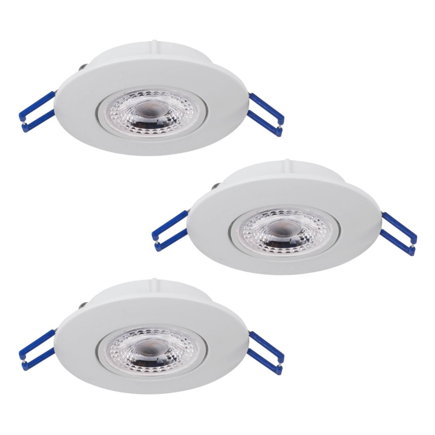Eglo 75763 - CONJUNTO 3x Focos de encastrar LED ZUJAR LED/3,4W/230V branco