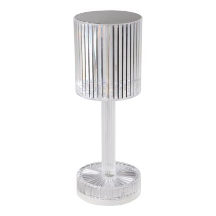 Eglo - Candeeiro de mesa recarregável LED RGB regulável LED/800 mAh transparente