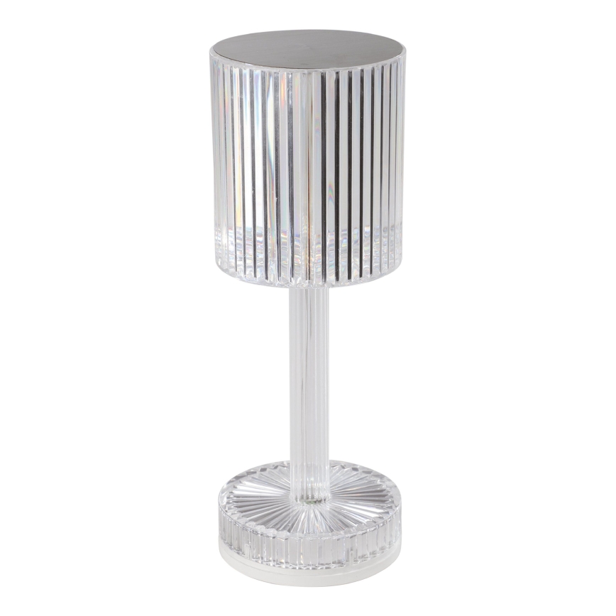 Eglo - Candeeiro de mesa recarregável LED RGB regulável LED/800 mAh transparente