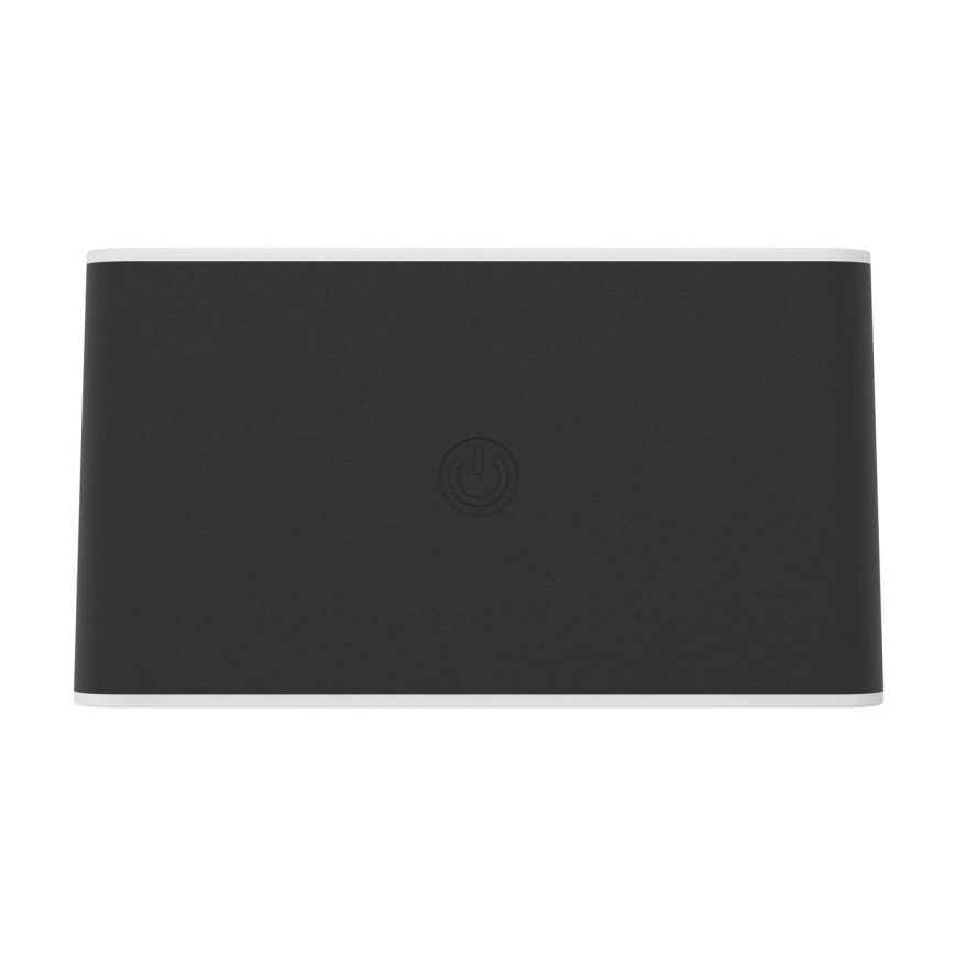 Eglo - LED dimerizável recarregável com controlo táctil, aplique de parede para exterior LED/5W/5V 2000 mAh 3000/4000/6500K IP44 preto