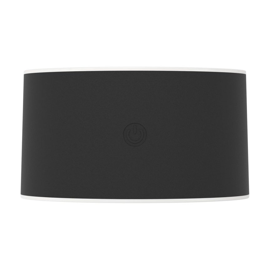 Eglo - Aplique de parede exterior LED recarregável tátil e dimerizável LED/5W/5V 2000 mAh 3000/4000/6500K IP44 preto