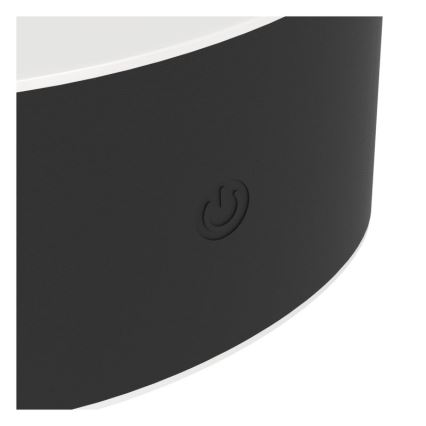 Eglo - Aplique de parede exterior LED recarregável tátil e dimerizável LED/5W/5V 2000 mAh 3000/4000/6500K IP44 preto