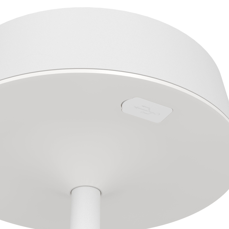 Eglo - Candeeiro de mesa LED tátil dimerizável recarregável por energia solar LED/3W/5V 3000-6000K 1800 mAh IP44 branco