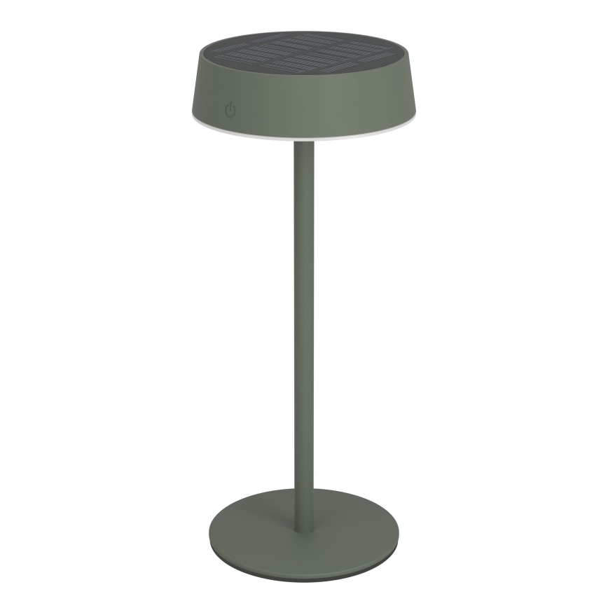 Eglo - Lâmpada de Mesa LED Dimerizável Recarregável Solar com Controlo por Toque LED/3W/5V 3000-6000K 1800 mAh IP44 Verde