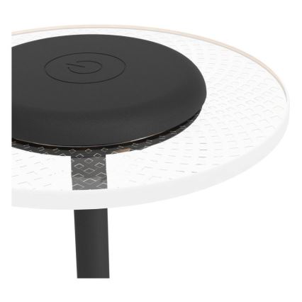 Eglo - Lâmpada de mesa tátil recarregável LED RGBW regulável, LED/5V 2000 mAh, preta