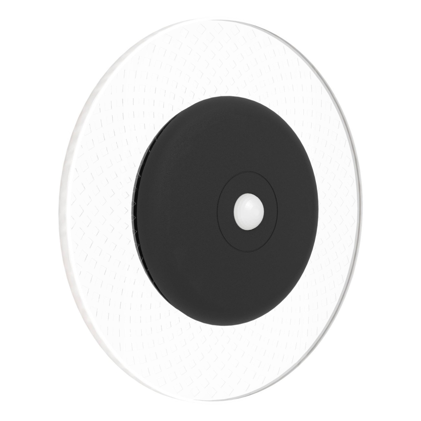 Eglo - Aplique de parede LED RGBW recarregável e regulável com sensor de movimento e crepuscular LED/5V 2000 mAh preto + controlo remoto