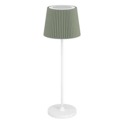 Eglo - Candeeiro de mesa LED recarregável com controlo tátil e intensidade regulável LED/3,8W/5V 2400/3000/4000K 2000 mAh branco/verde