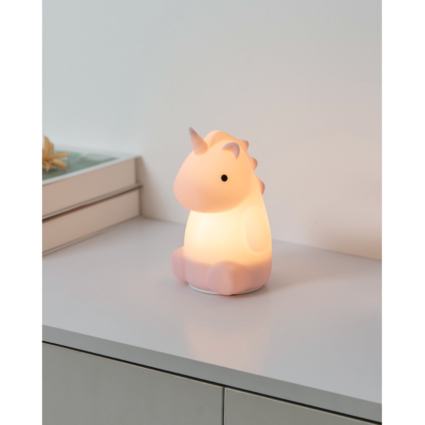 Eglo - LED RGBW luz noturna infantil recarregável sensível ao toque LED/5W/5V 1200 mAh unicórnio