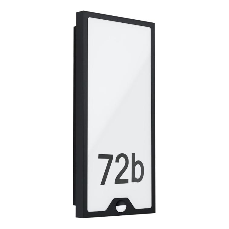 Eglo 780421 - Número de casa LED com sensor CASAZZA LED/16W/230V IP44