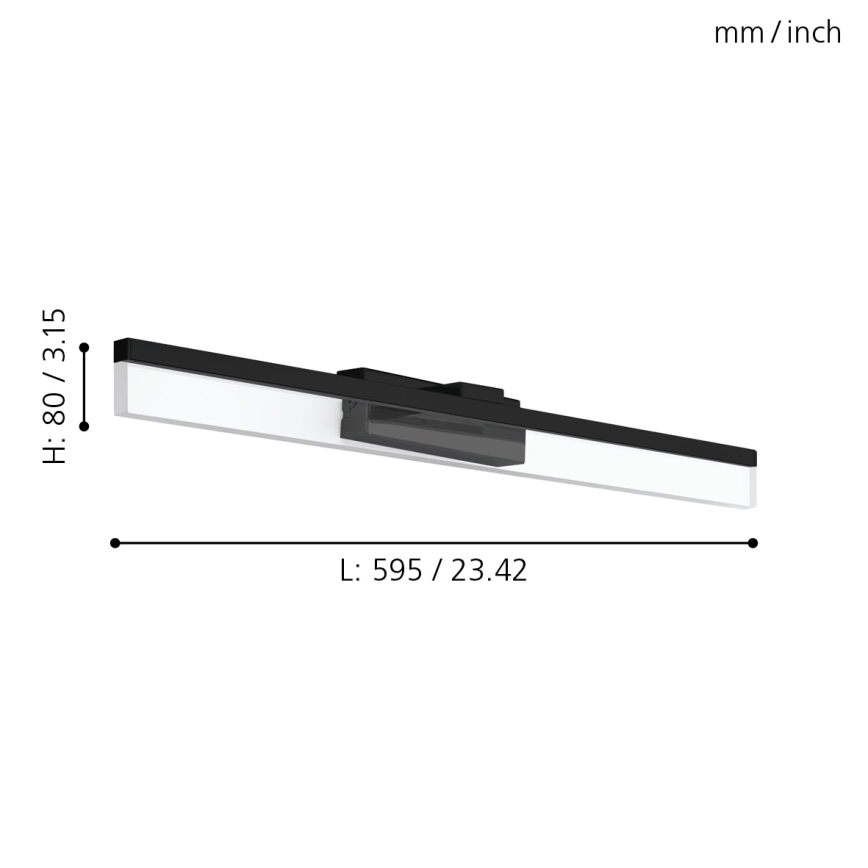 Eglo 780432 - Iluminação de espelho para casa de banho LED YANGUAS LED/11W/230V 3000K 59,5 cm IP44