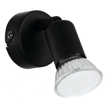 Eglo 780457 - Foco de parede LED ESCALERA 1xGU10/2,8W/230V 3000K preto
