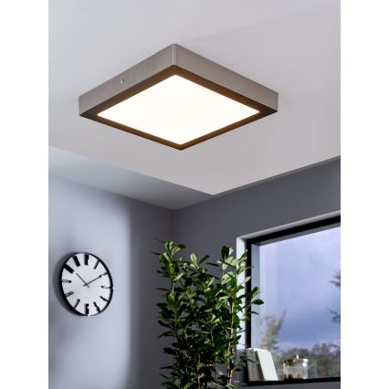 Eglo 78218 - Luminária de teto LED FUEVA LED/22W/230V 30x30 cm cromo fosco
